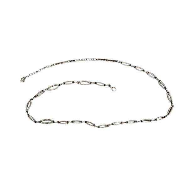 Chain belt 40 inches adjustable.  Silver color. - Picture 5 of 6